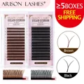 ARISON YY Lashes Black Brown Soft Invividual Eyelashes Y Shape Volume Eyelash Extension Double Tip Eye Lash Cilios YY Wholesale