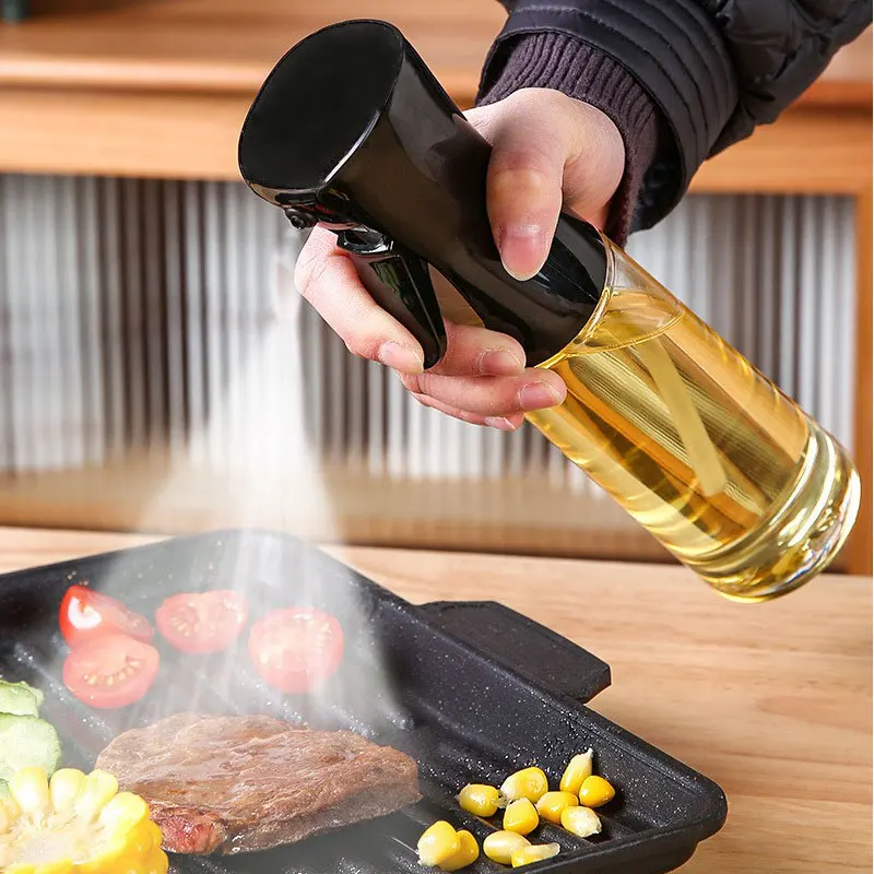 Oil Spray Bottle for Cooking Kitchen Olive Oil Sprayer for Camping BBQ Baking Vinegar Soy Sauce 200ml 300ml-animated-img