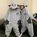 Halloween Cartoon Plush Pajamas Kawaii Anime Couple Hooded Nightwear Suit Winter Boys Girl Party Cosplay Costumes Women Homewear preview-4