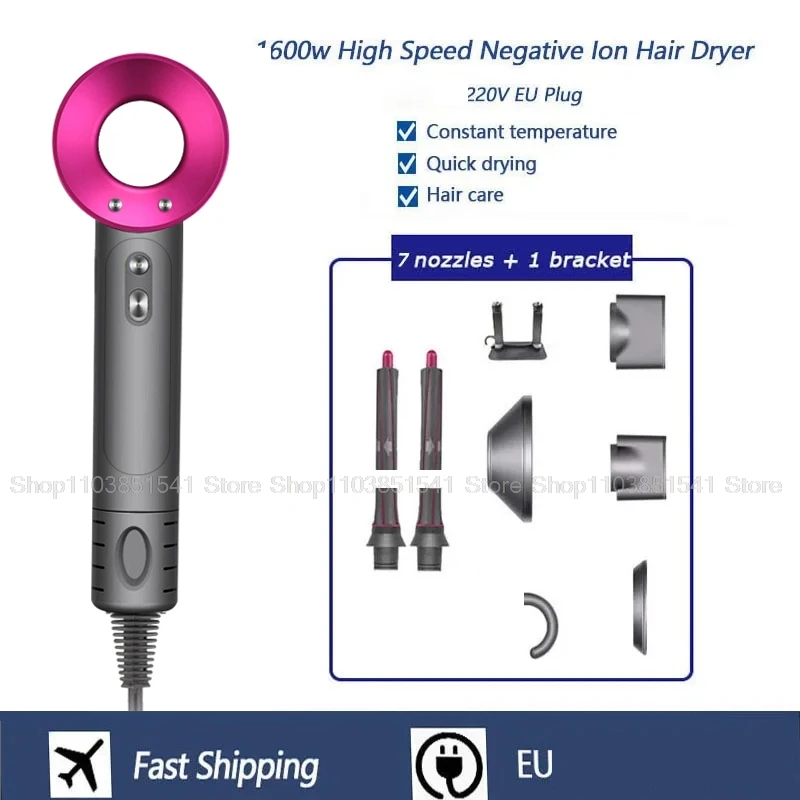 Leafless Hair Dryer Strong Power Blow Hair Dryer Quick Dry Travel Home Hair Styler Negative Ionic Hairdressing Salon Tools-animated-img