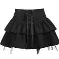 New Arrival Mini Dress High-waisted Hollow Mesh Skirt Women's Summer Style Japanese Kilt Black Ribbon preview-5