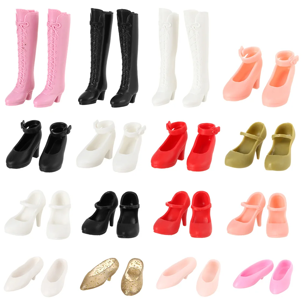 For Foot Length 2cm Fashion Doll Shoes Long Knees Boots High Heels Princess Sandals Casual Puppet Shoes Accessories Toys-animated-img