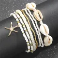 Bohemian Star Anklet Set For Women Fashion Beads Pearl Anklet Bracelet On The Leg Beach Barefoot Sandal Leg Chain Jewelry Gifts preview-4