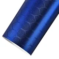 Deep Blue Grid Honeycomb Vinyl Wraps, Small Sheet Film for Car Interior Motorcycle Car Paint Decals Stickers preview-1