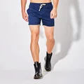 Blue Shorts Men Summer Casual Shorts Elastic Waist Bermudas Short Men Solid Color Lightweight Breathable