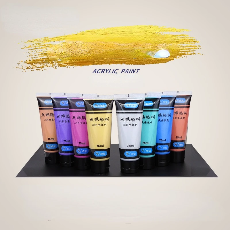 12/24 Acrylic Paint With Brush And Palette 12 ML Waterproof