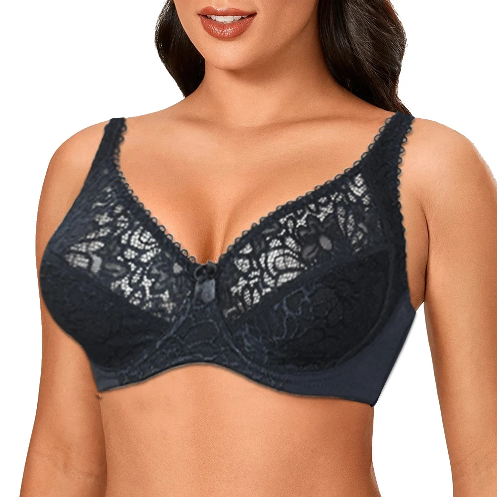 Womens Bra Sexy Lingerie Perspective Underwired Lace Bras A B C D DD E F Cup