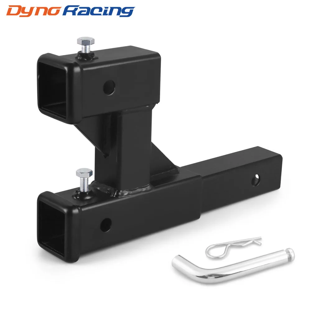 Double Hitch Receiver 2 inch Trailer Dual Hitch Extension Riser Hitch Adapter 9.84 inch Max Length 3000KG GTW-animated-img