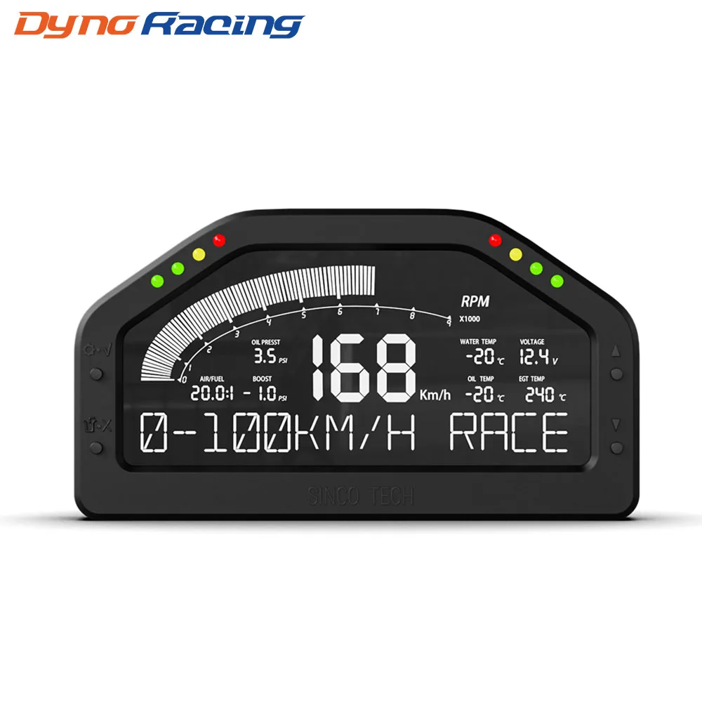 11 in 1 Rally 7 Colors Car Race Dash Dashboard LCD Digital Display Gauge Waterproof Car Meter Full Sensor Kit Tachometer DO926-animated-img