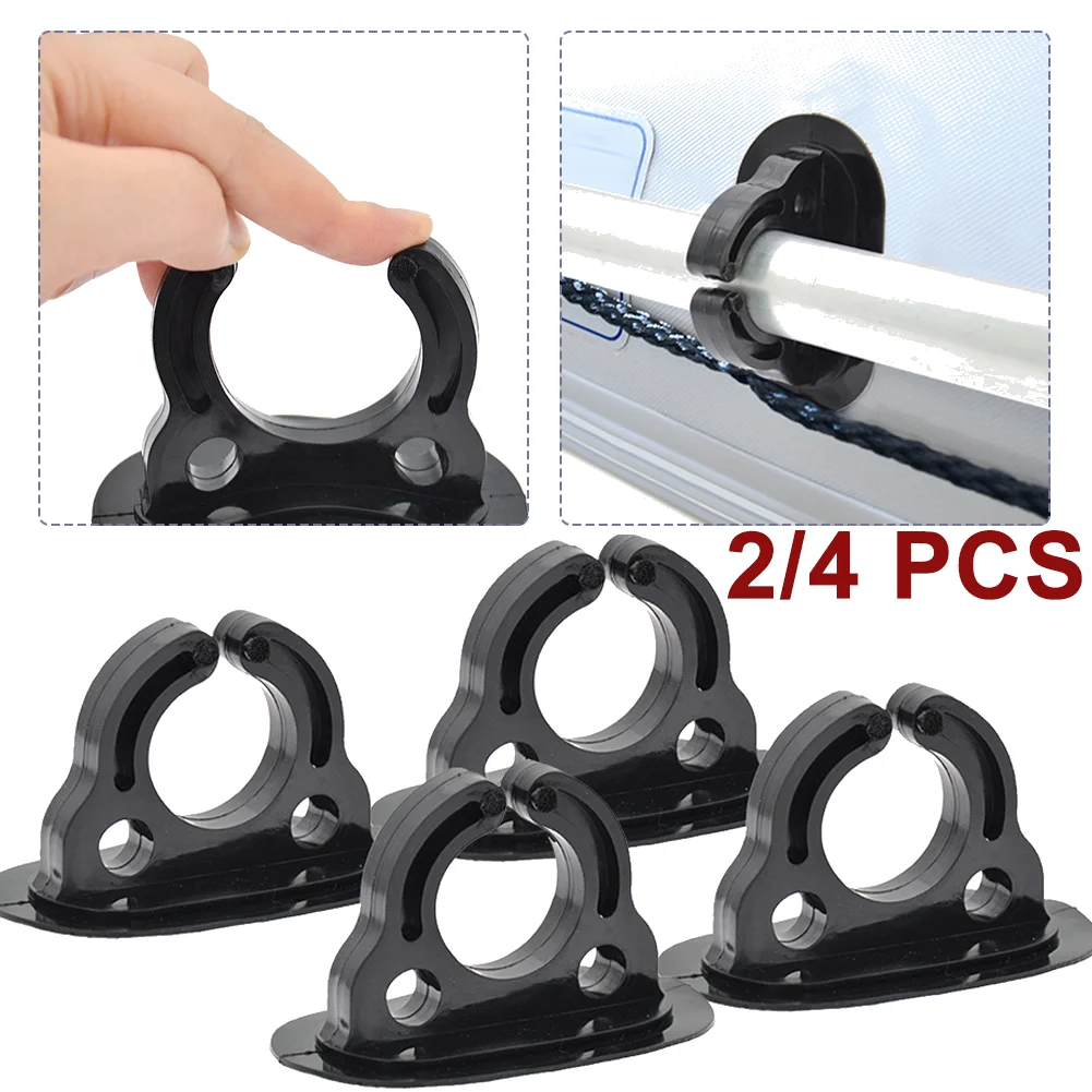 2/4 Pcs Paddle Storage Holder Plastic Rubber Boat Paddle Holder Clips Oar Keeper for Kayaks Canoes Rowing Boats Inflatable Boat-animated-img