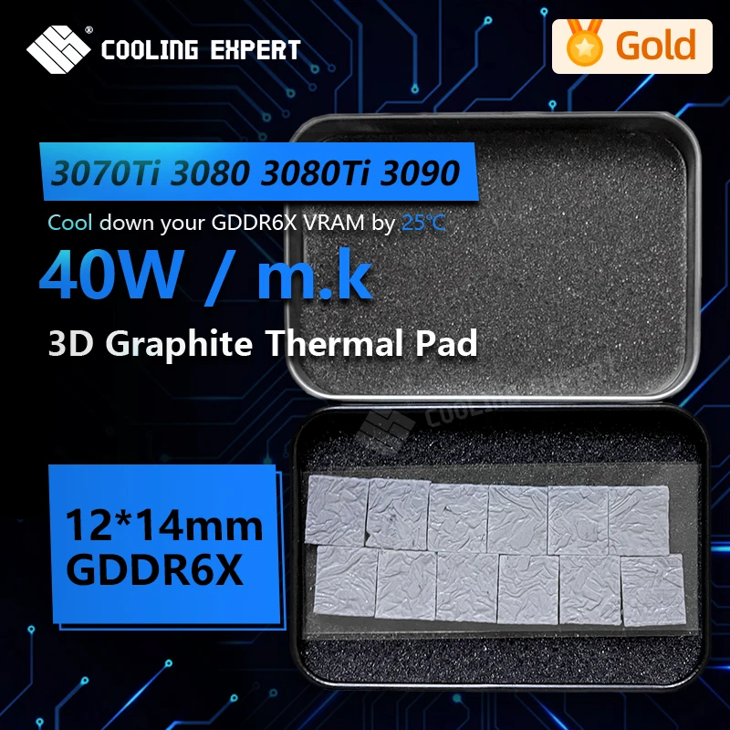 Купить Алиэкспресс Cooling Expert GDDR6X VRAM Custom Thermal Pad 40W