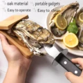1PC Wooden Oyster Shucking Clamp Oyster Holder Handguard Seafood Wood Shucking Clamp Oyster Shucking Protector Seafood Tools