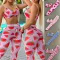 Nylon Women Yoga Set 2PCS Gym Scrunch Workout Pant Female Push Up Bra High Waist Leggings Fitness Sport Wear Active Suits