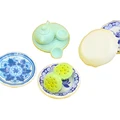 5Pcs/Set Dollhouse Toys Mini Chinese Style Food Plates Dollhouse Simulation Dining Plates Kitchen Accessories Pretend Play Props preview-4