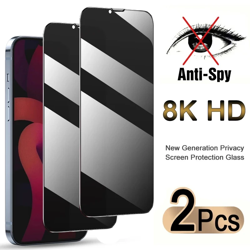 Privacy Screen Protector for IPhone 11 12 14 13 Pro Max Mini SE Anti-Spy Glass for IPhone X XS Max XR 6 7 8 6S Plus Film-animated-img