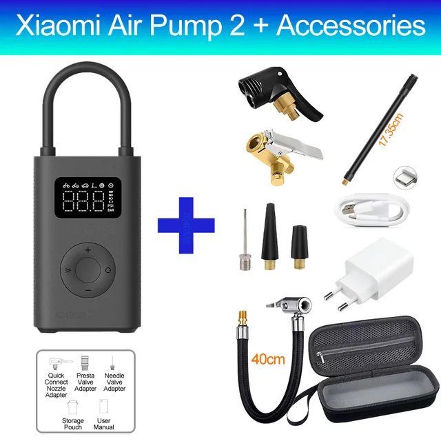 Xiaomi® Mijia 2 Portable Electric Air Compressor 1S Inflator Smart Hom –