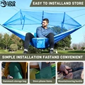Mosquito-Proof Mosquito Net Hammock Portable 210T Nylon Hammock With Tree Belt Use For Outdoor Beach Terrace Hiking Camping Park