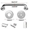 2Pcs Stainless Steel Grab Bar Bathtub And Shower Barrier-free Safety Railings Elderly Disabled Anti-slip Handles Bathroom Tools preview-5