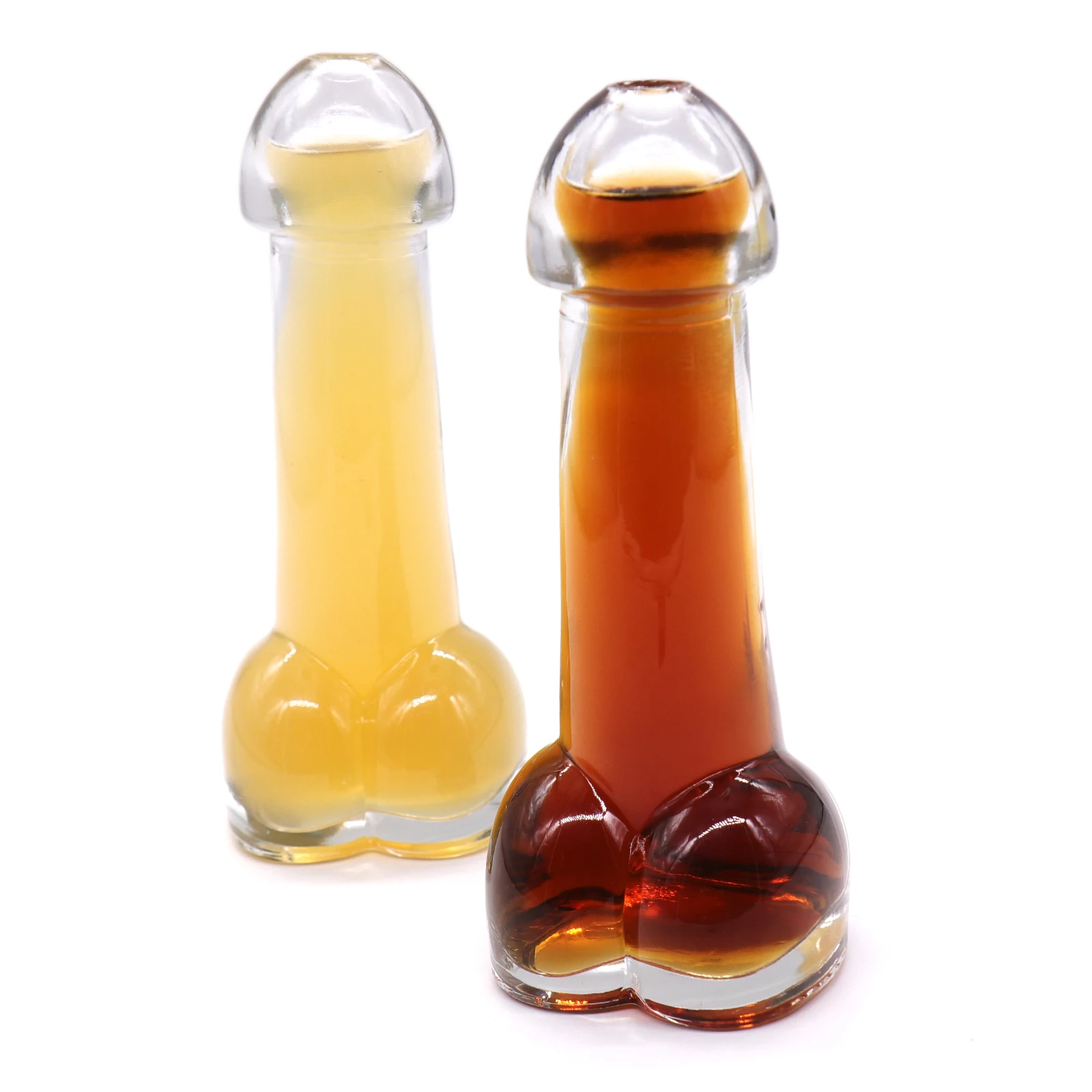 dick shape glass bottle creative for