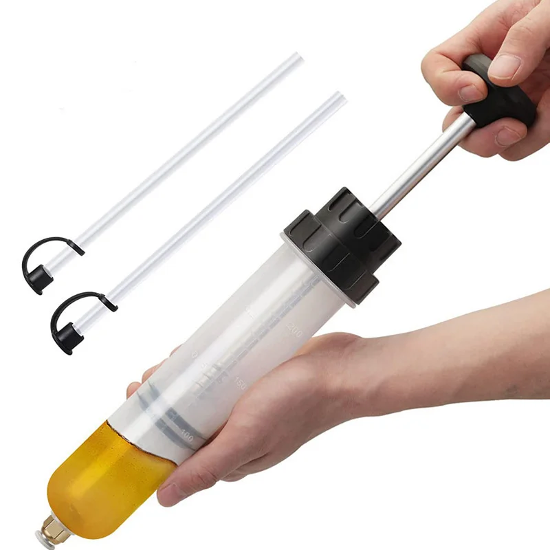 Car Oil Fluid Extractor  Auto Oil Change Syringe with Hose Manual Fuel Suction & Filler Fluid Oil Change Evacuator Pump-animated-img