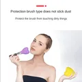 3pcs Heart-shaped Brush Dust Protection Cover Guards Silica Protectors Protective Accessories Makeup Brushes Set Beauty Tools preview-5