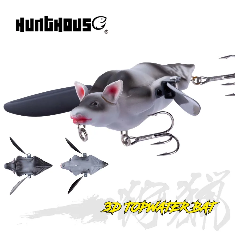 Αγορά AliExpress  Hunthouse Bionic 3D Bat Artificial Pencil Bait Floating  Topwater Surface Fishing Lure Wobbler 95mm 28g Crankbait For Bass Tackle