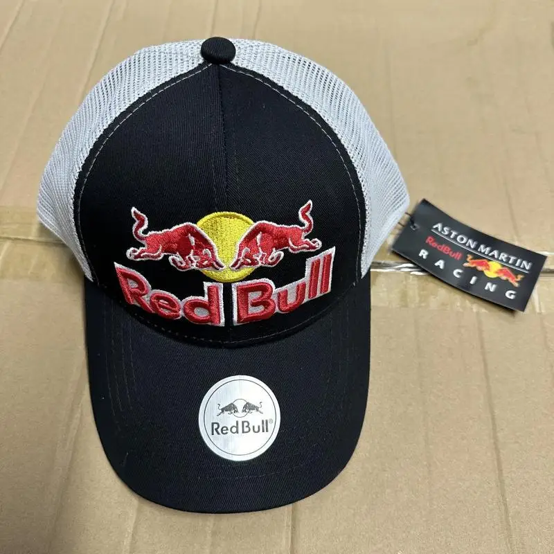 4 Colors New Red Bull Racing Hat Men's Red Bull Baseball Hat Women's Red Bull Sun Hat Summer Breathable Mesh Sunshade Truck Hat-animated-img