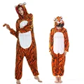 Kigurumi Animal Wolf Dog Onesies Women Men Adult Cosplay Pajamas One Piece Unicorn Tiger Costume Jumpsuits Winter Warm Overalls preview-4