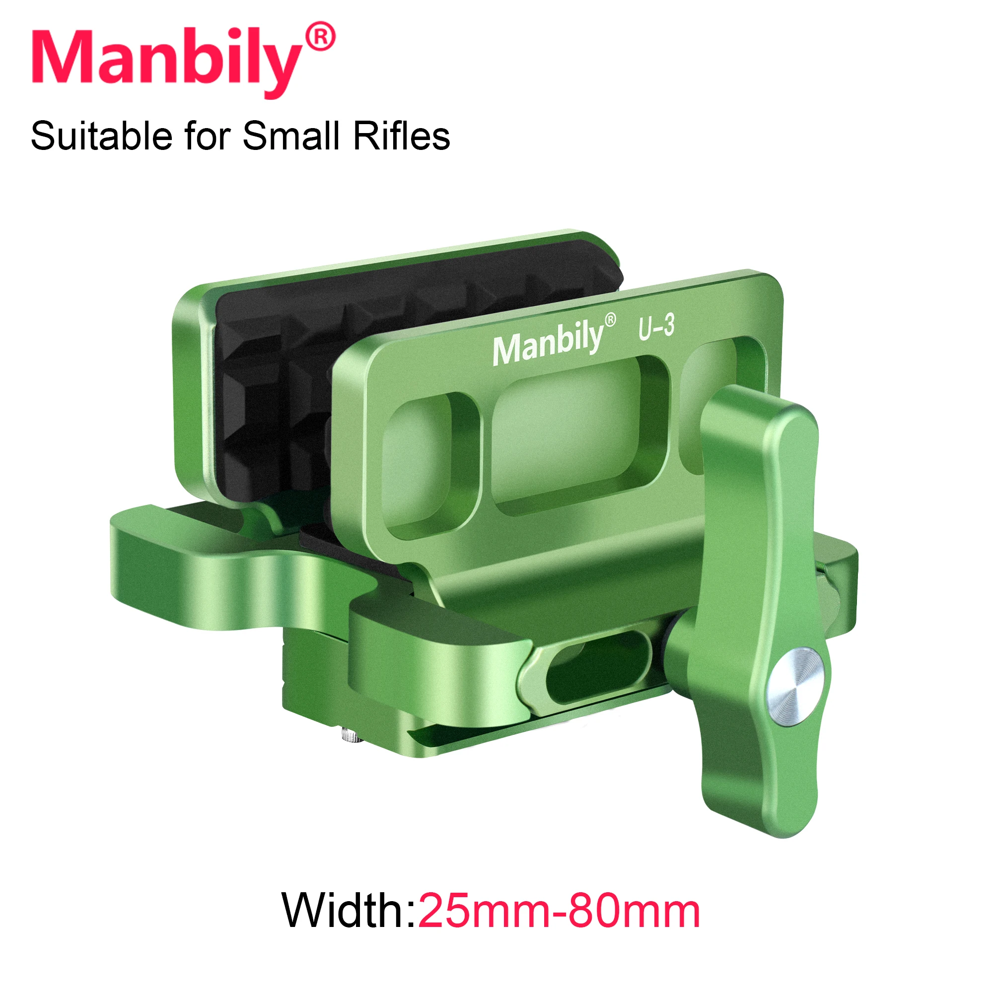 Manbily Saddle Mount For hunting Shooting Stick Aluminium Rifle Clamp Tripod Rest Adapter with Arca Swiss Picatinny Supplies-animated-img