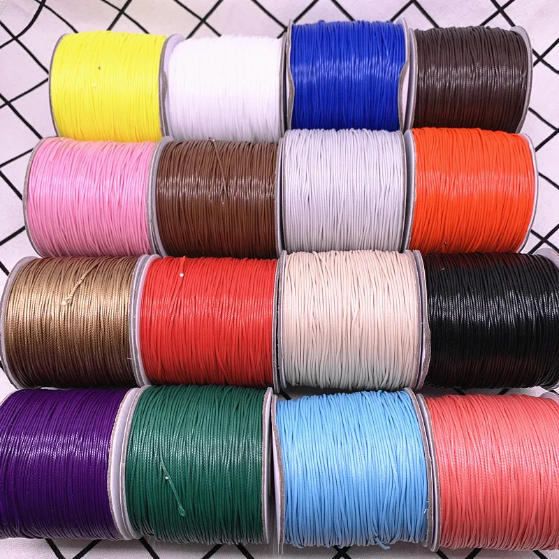 10m/lot 26 Color Leather Line Waxed Cord Cotton Thread String Strap  Necklace Rope For Jewelry Making DIY Bracelet Supplies