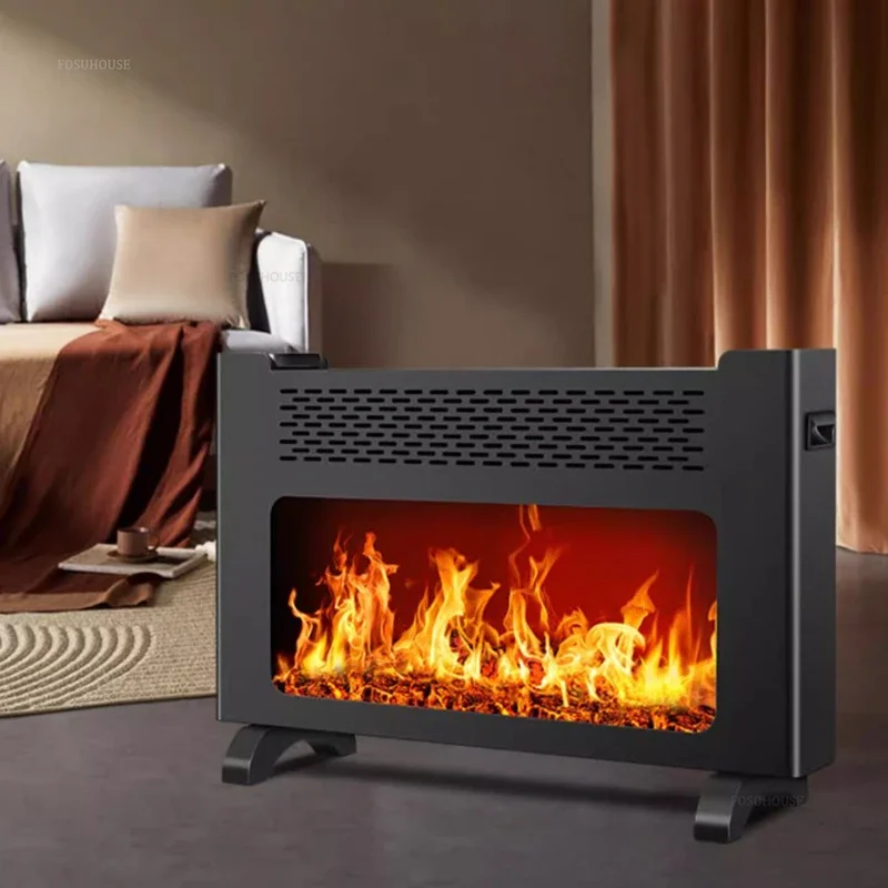 Nordic Living Room Fireplace Heater Simulated Flame Fireplace Home Small Indoor Baseboard Electric Heater Whole House Large Area-animated-img