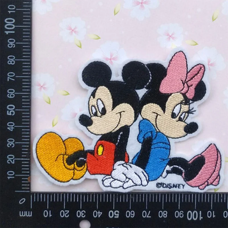 Mickey Minnie Iron On Embroidered Clothes Patches For Girl Woman Clothing  Stickers Garment Wholesale