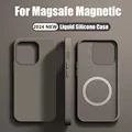 For Magsafe Liquid Silicone Magnetic Case For iPhone 16 15 13 12 11 14 Pro Max 16 Plus Wireless Charging Shockproof Accessories