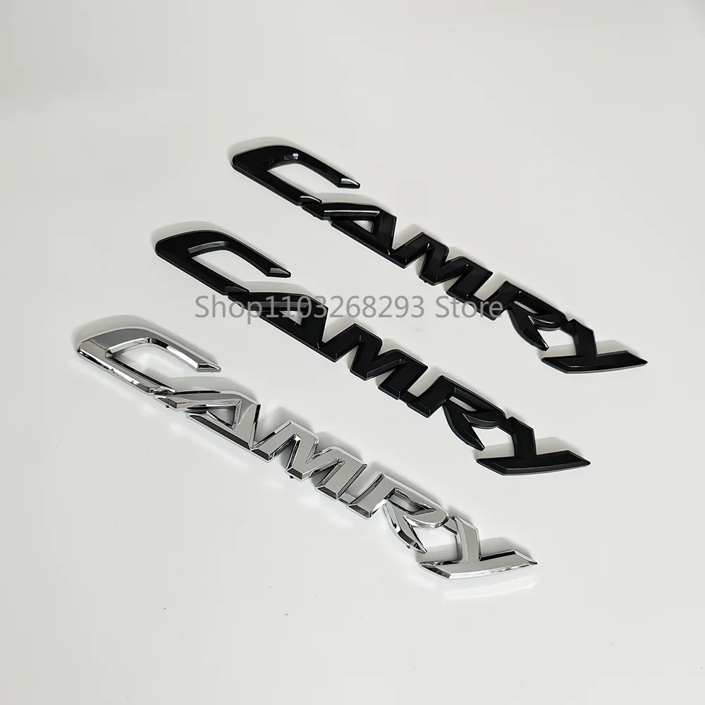 3D Silver black Alphabet badge logo stickers for Toyota Camry boot rear emblems decorative modification car accessories-animated-img