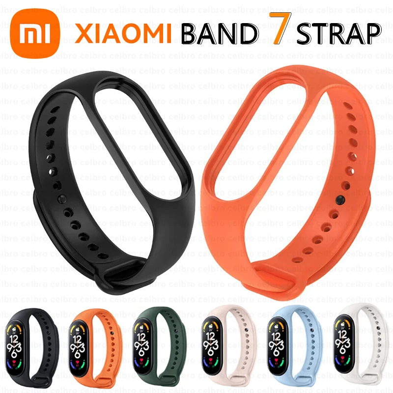 Original Strap for Xiaomi Mi Band 7 Sport Bracelet Watch Silicone Wrist Strap Mi Band 7 NFC Miband TPU Smartwatch my Replacement-animated-img