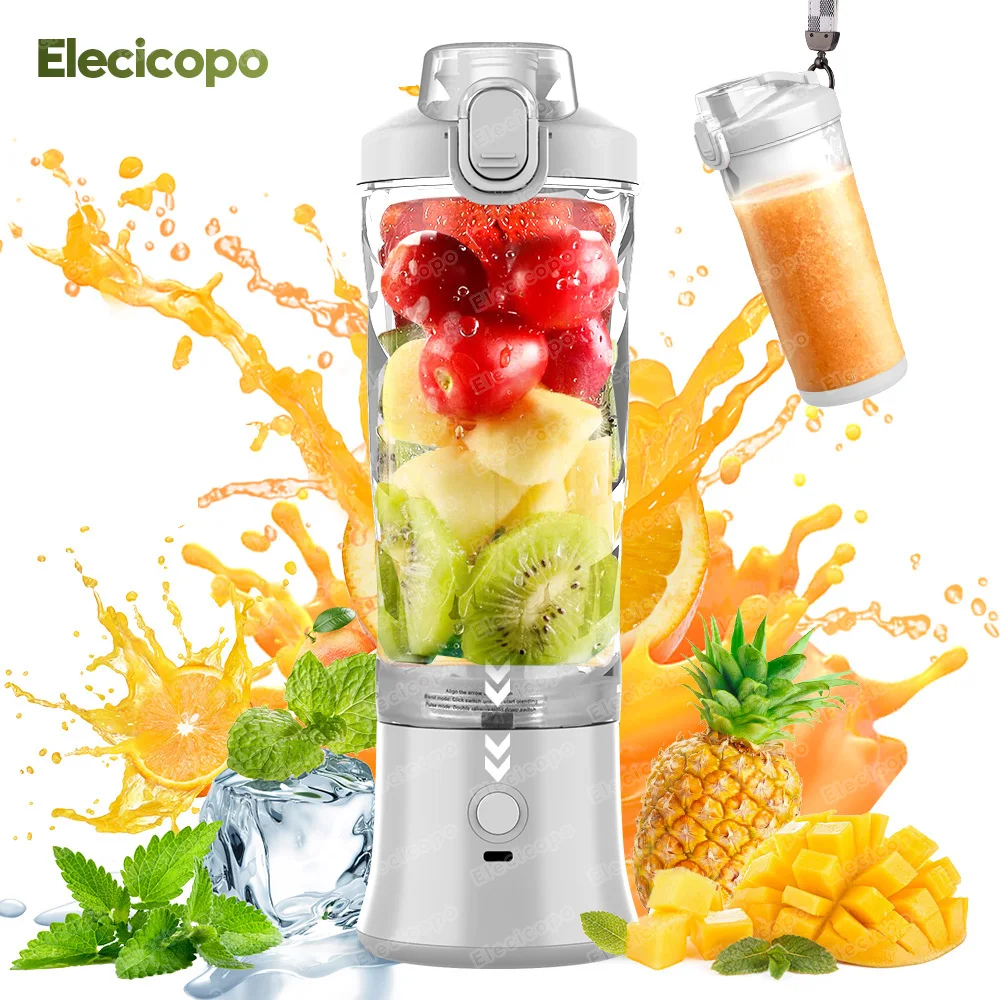 Portable blender mixer 600ML Electric Juicer Fruit Mini Blender 6 Blades For Shakes and Smoothies Juicer Sport Outdoor Travel-animated-img