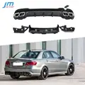 PP Material Rear Bumper Lip Diffuser with Exhaust for Mercedes Benz E Class W212 E350 E400 E63 AMG Sport 2013-2016 Non standard