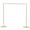 2.1x2m / 79x83inch Gold Wedding Arch Square Backdrop Stand Wedding Balloon Arch Stand Metal Frame for Ceremony Background Deco