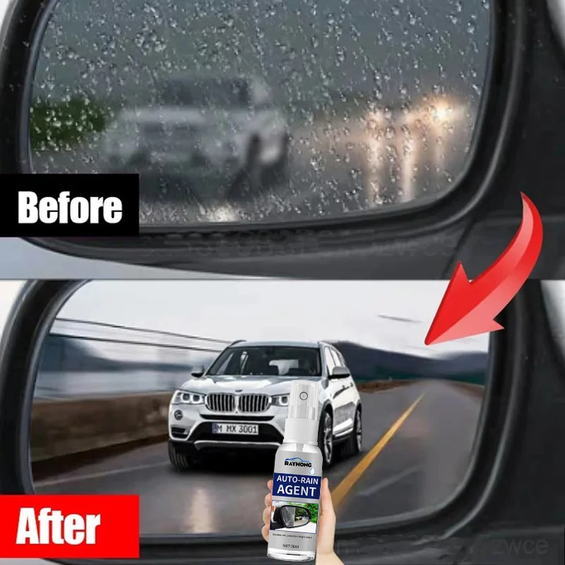 Car Glass Anti-Rain Spray Auto Water repellent Coating Agent Waterproof Rainproof Anti-fog Glass Cleaner Auto Windshield Clear-animated-img