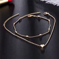 Delysia King Women Summer Round Bead Chain Love Anklet Simplicity Temperament Double-deck Holidays  Ankle Bracelet preview-2