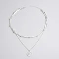 925 Sterling Silver Three-Layer Round Necklace Simple Snake Chain Charm Ball Chain Party Wedding Gift Women's Exquisite Jewelry preview-1