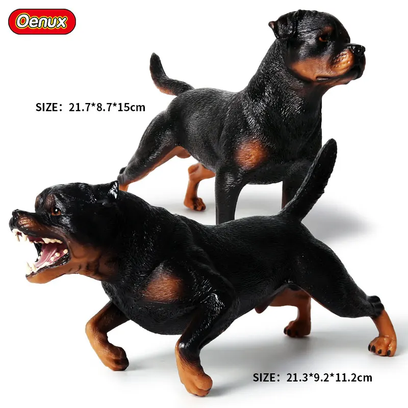 Oenux Lifelike Doberman Pinscher Animal Simulation Rottweiler