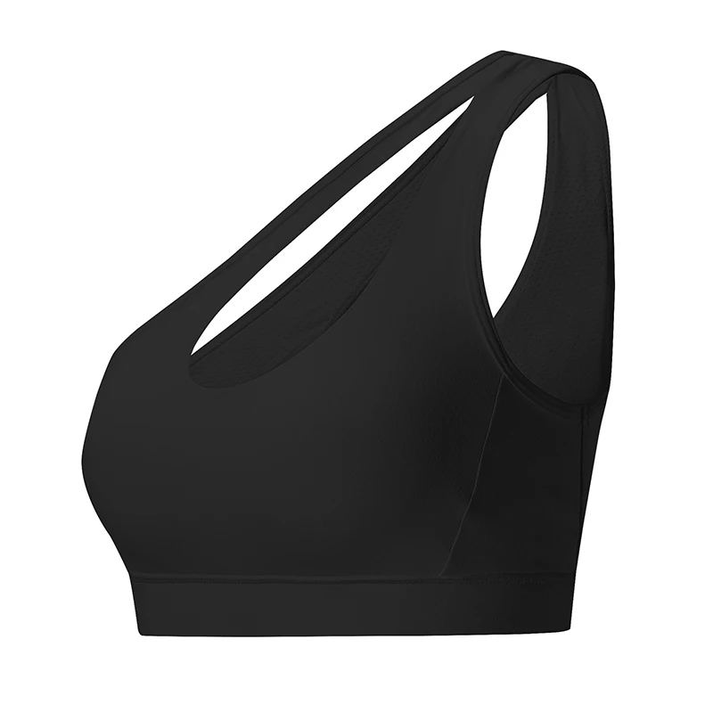 Sexy One Shoulder Solid Sports Bra Women Fitness Yoga Bras Gym