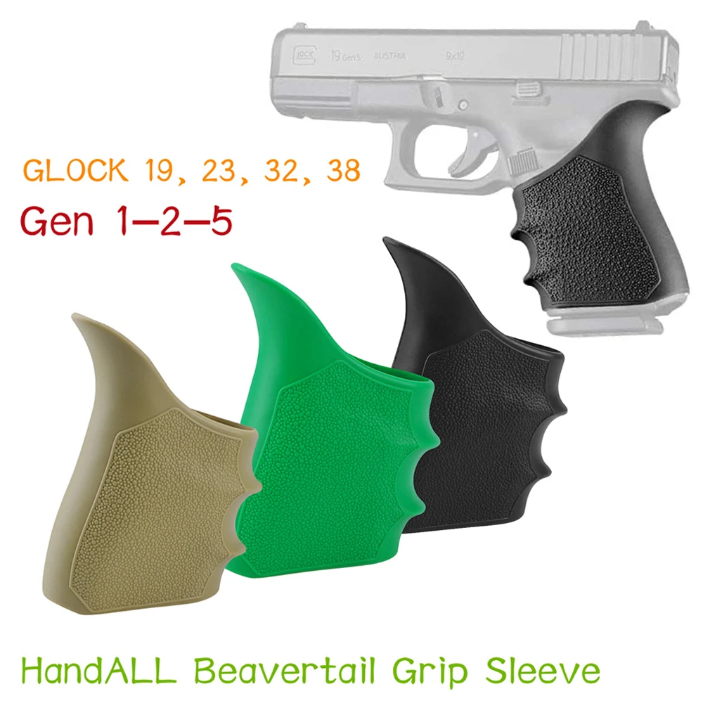 Tactical GLOCK 19, 23, 32, 38 (Gen 1-2-5) Rubber Grip Sleeve For 9MM, 357 SIG, 40 S&W, 45 GAP Hunting Accessories Mag-animated-img