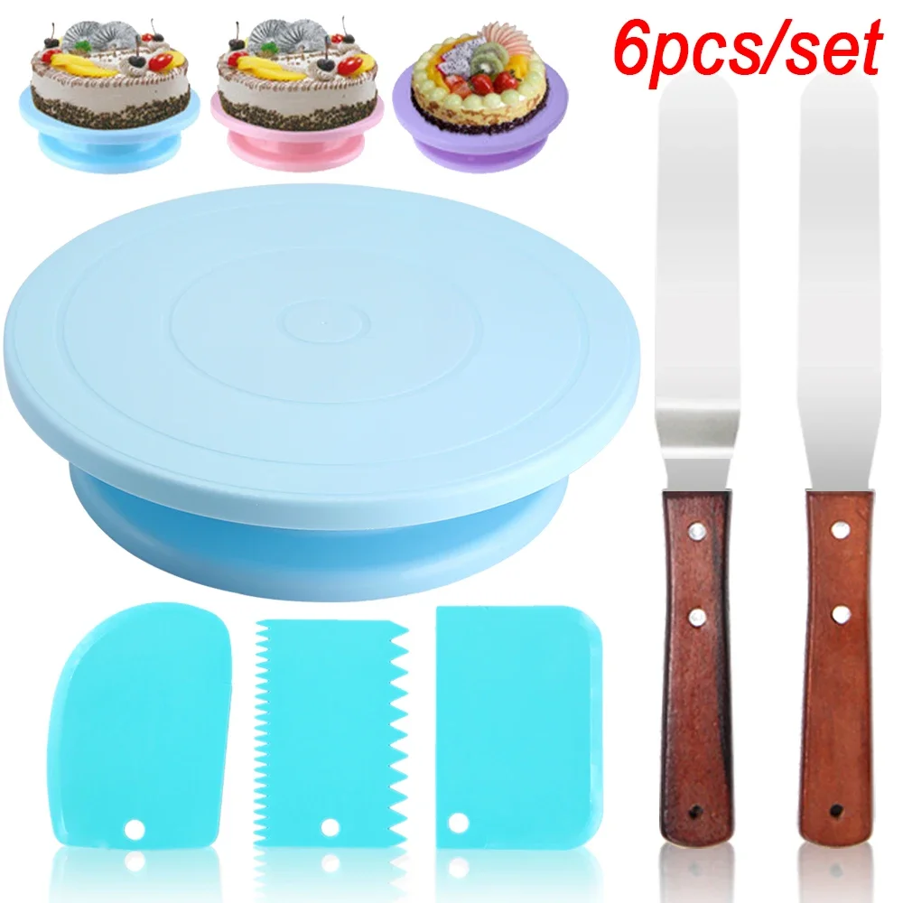 Купить Кухня, столовая и бар 6Pcs Plastic Cake Turntable Rotating