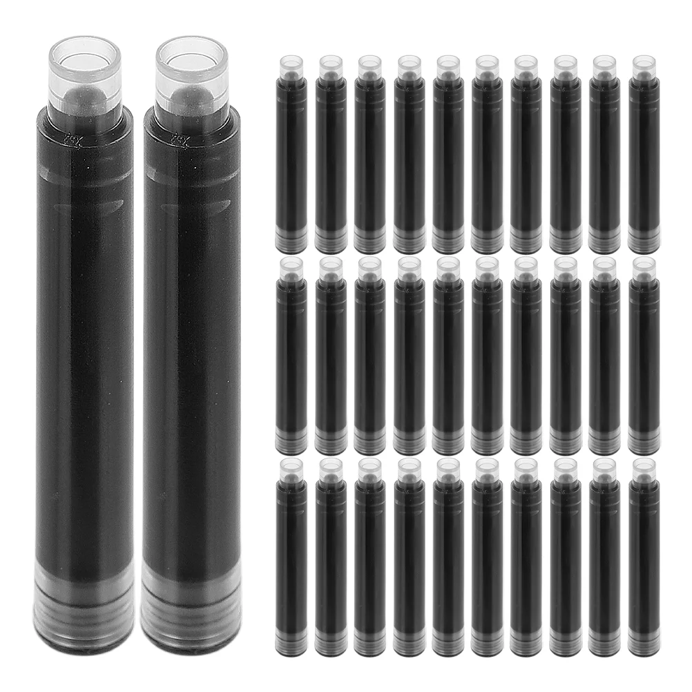 50 Pcs Pen Ink Fountain Accessory Pens Refill Refills for Black Multi-use Capsule-animated-img