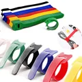 10/20/50Pcs T-type Cable Ties Wire Reusable Cord Organizer Wire Fastener Straps Colored Nylon Hook Loop Computer Data Cable Tie