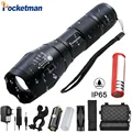 Waterproof Most Powerful LED Flashlight High Power 5 Mode L2  Zoomable Rechargeable Focus Torch  1*18650 or 3*AAA 92