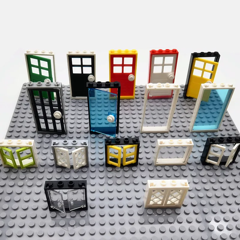 MOC House Doors Windows Building Blocks Parts City Friends Blocks Toys Compatible Classic Blocks Toys for Children Bricks Gifts-animated-img