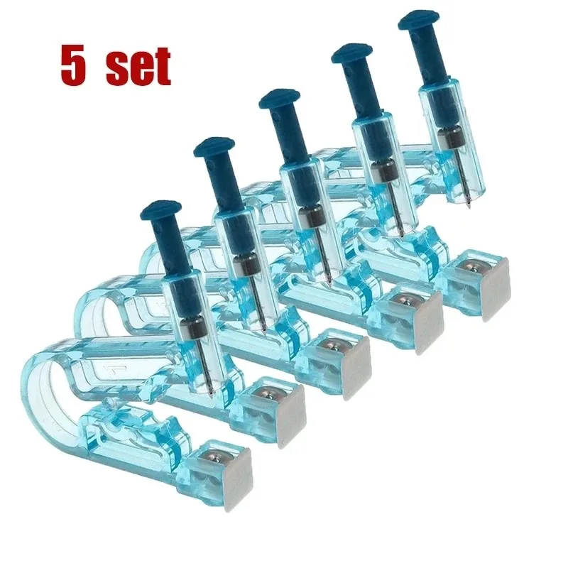 1/5pcs/Set Ear Piercing Gun Kit Asepsis Disposable Healthy Safety Earring Piercer Tool Machine Kit Studs Nose Lip Body Jewelry-animated-img